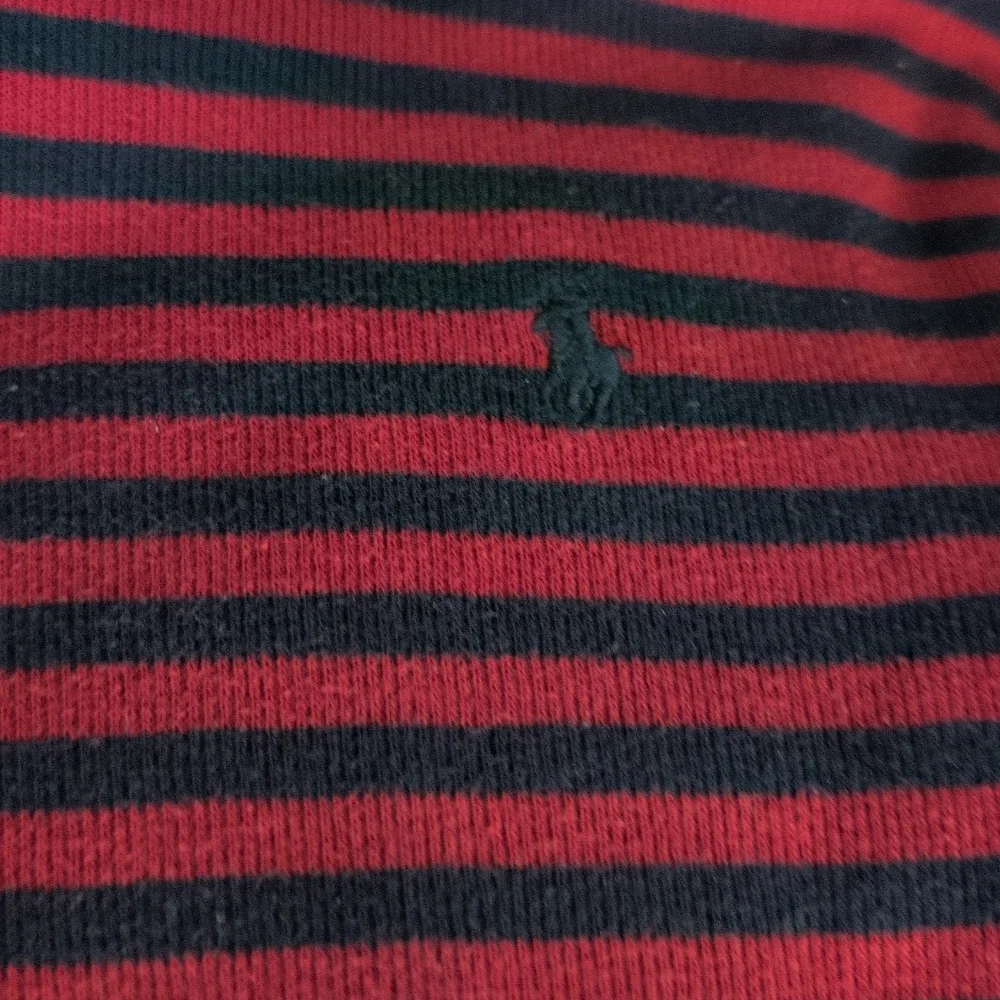 Polo Ralph Lauren 14/16 Boys Red and Navy Striped Ribbed Long Sleeve Shirt - Picture 2 of 2